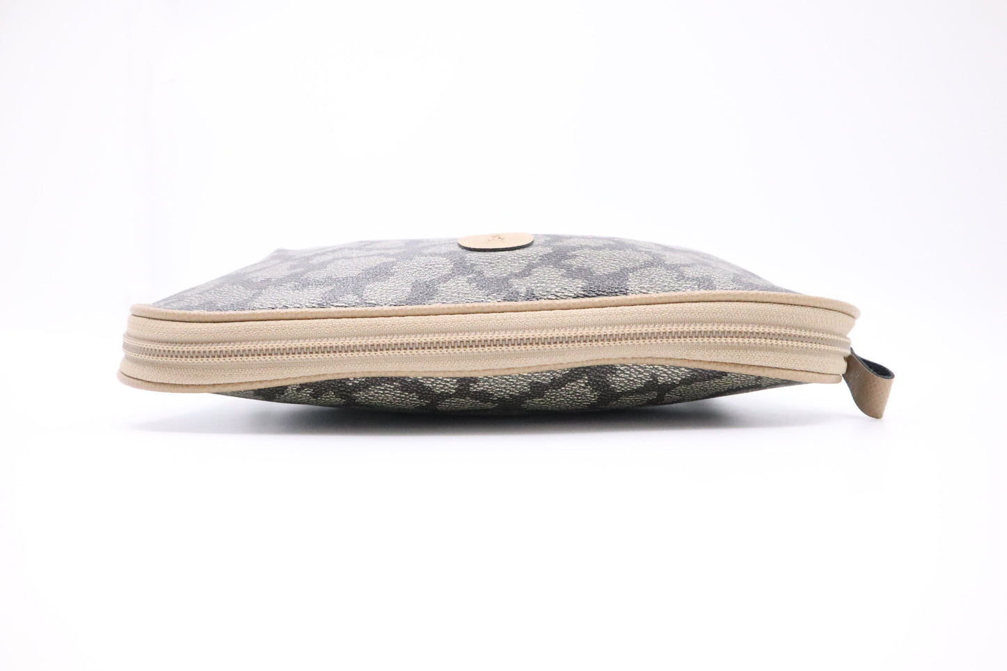 YSL Saint Laurent Clutch In Coated Canvas Gray Clutch Bag
