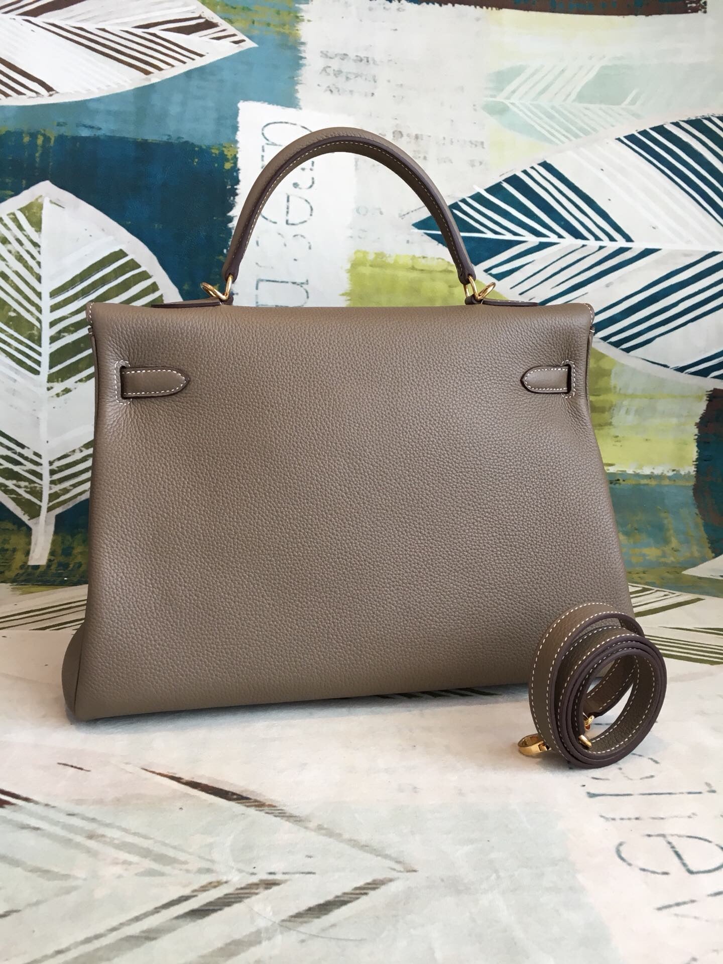 Top Quality Kelly Retourn Greige Togo Pallatop Travel Bag