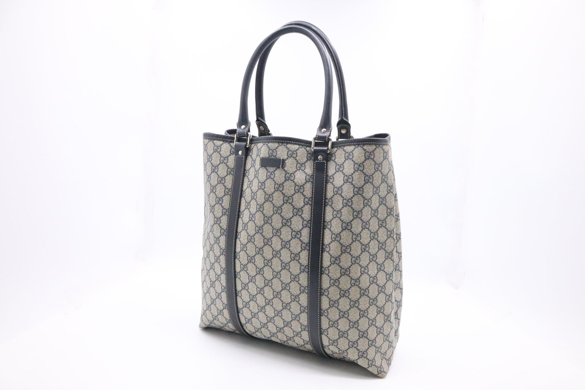 Gucci GG Supreme Canvas Navy Tote Bag