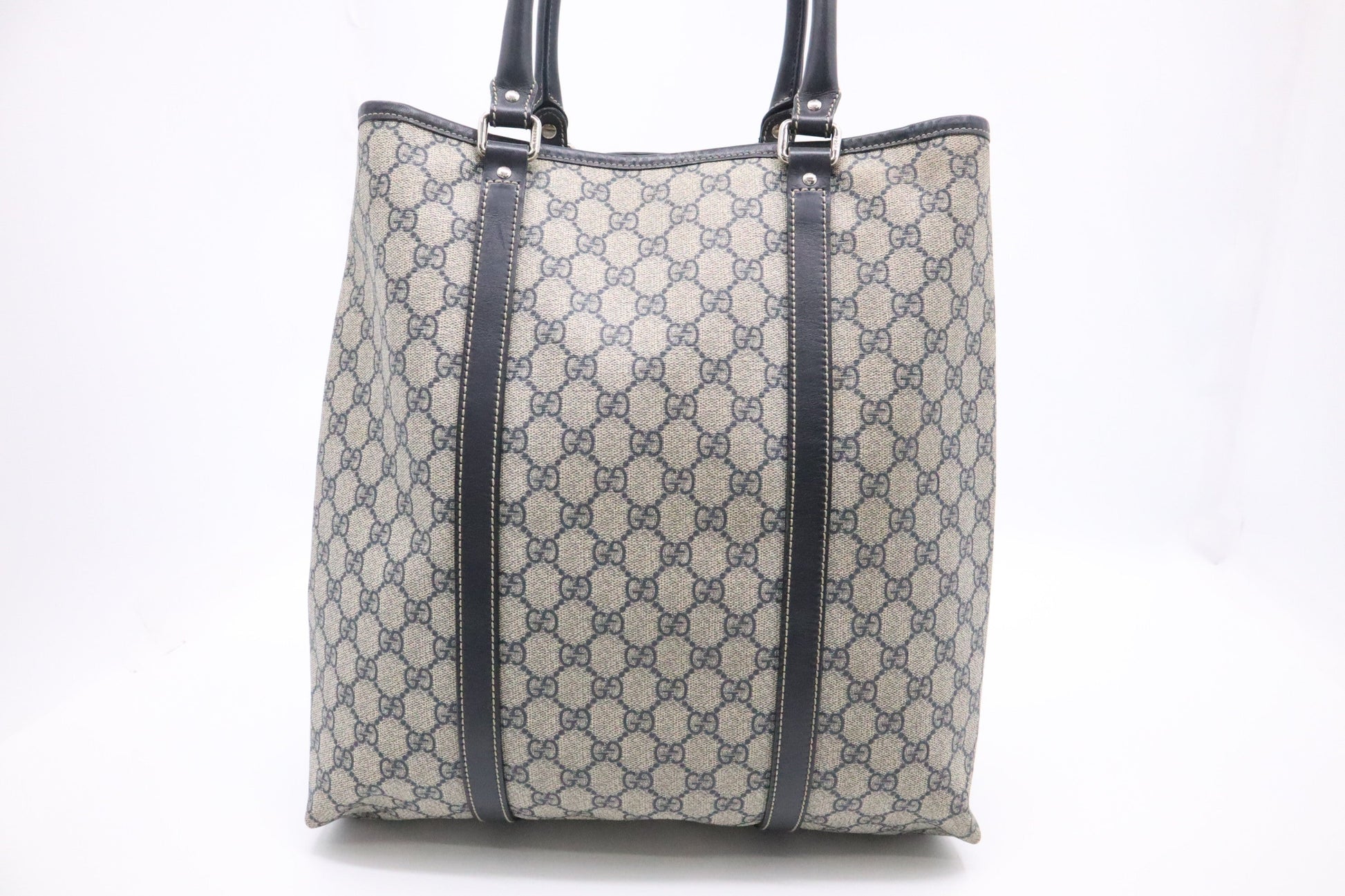 Gucci GG Supreme Canvas Navy Tote Bag