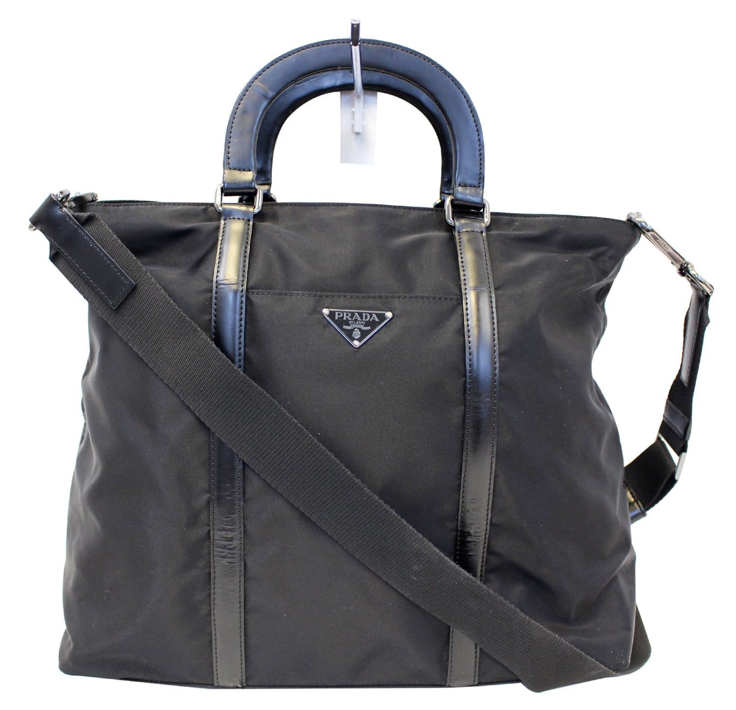 Prada Tessuto And Saffiano Crossbody Bag Leather Nylon