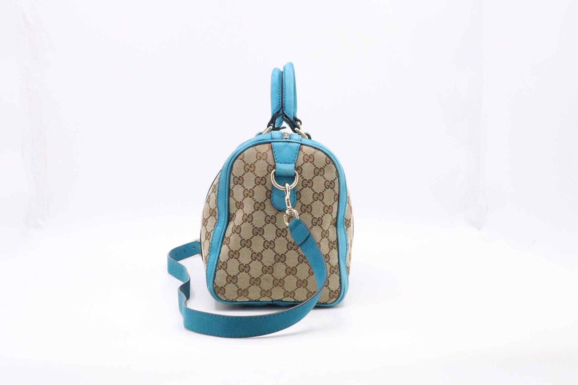 Gucci Boston Bag In And Canvas Beige Travel Bag