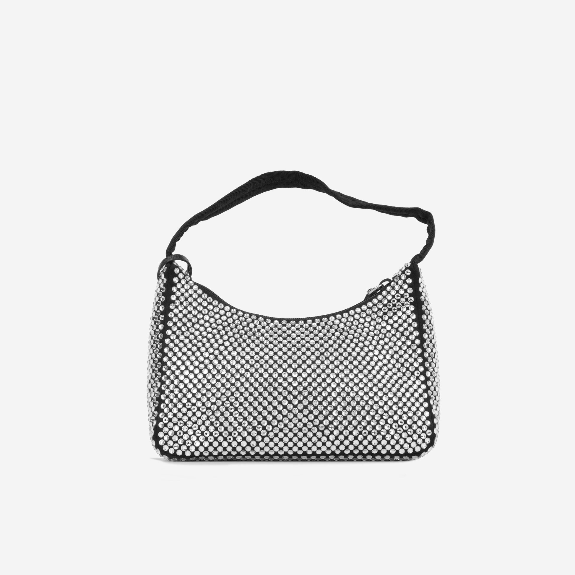 Prada Bag With Crystals Satin Mini Shoulder Bag Satin Shw Immaculate
