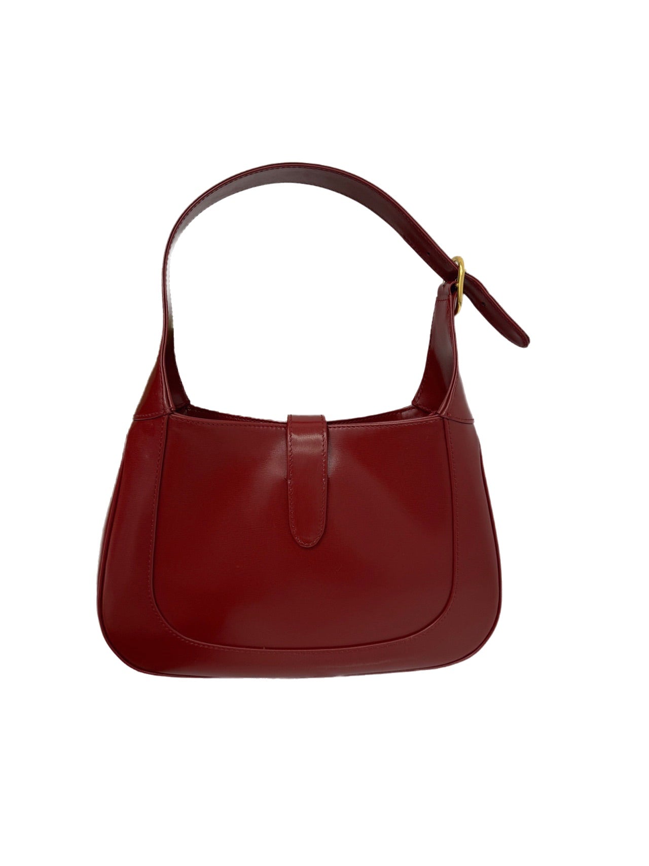 Gucci Jackie Ancora Adjustable Strap Leather Red Small Handbag