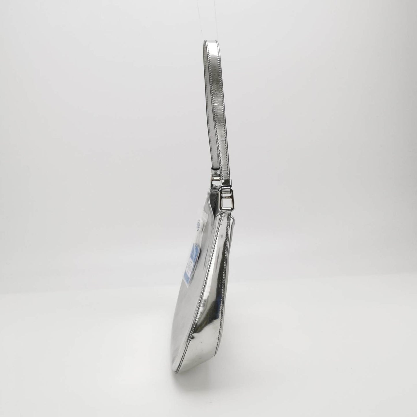 Prada Cleo Shoulder Bag Leather Silver Shoulder Bag