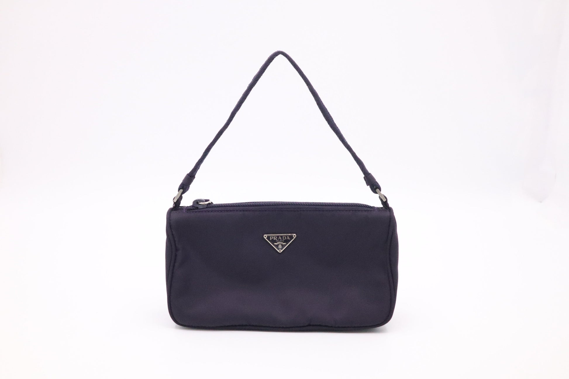 Prada Handbag In Purple Nylon Travel Bag