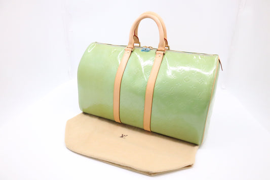 Louis Vuitton Mercer Light Vernis Green Handbag