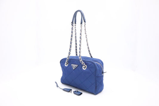 Prada Shoulder Bag In Nylon Blue