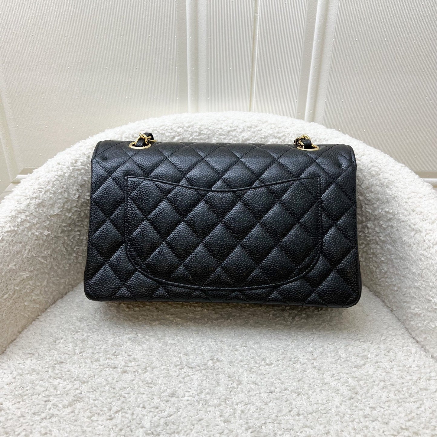 Small Classic Flap CF in Black Caviar and GHW (Model: ) Accessory Refined
