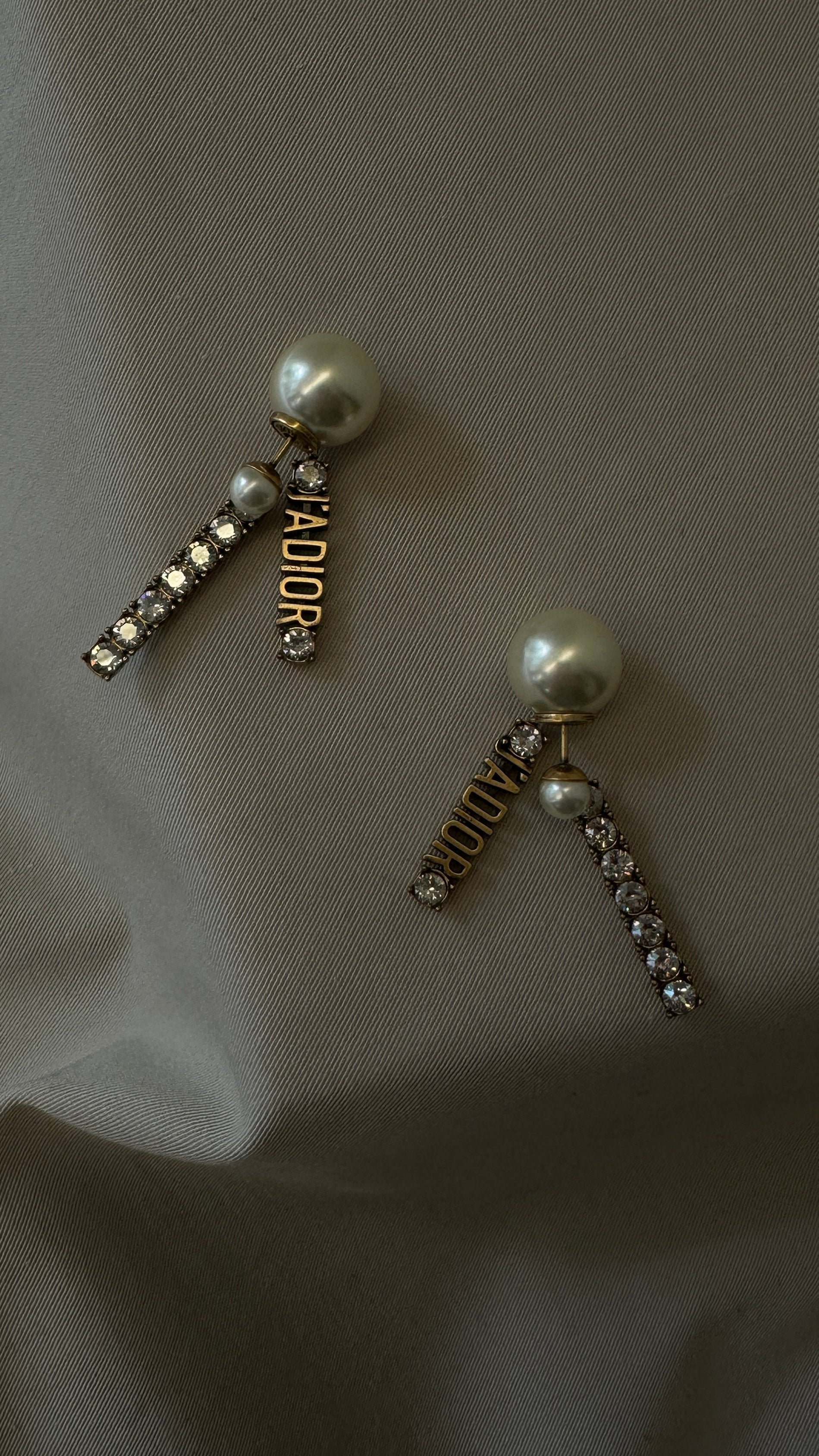 Dior Handbag J´A Crystal Drop Tribal Earrings Pearl Jewelry