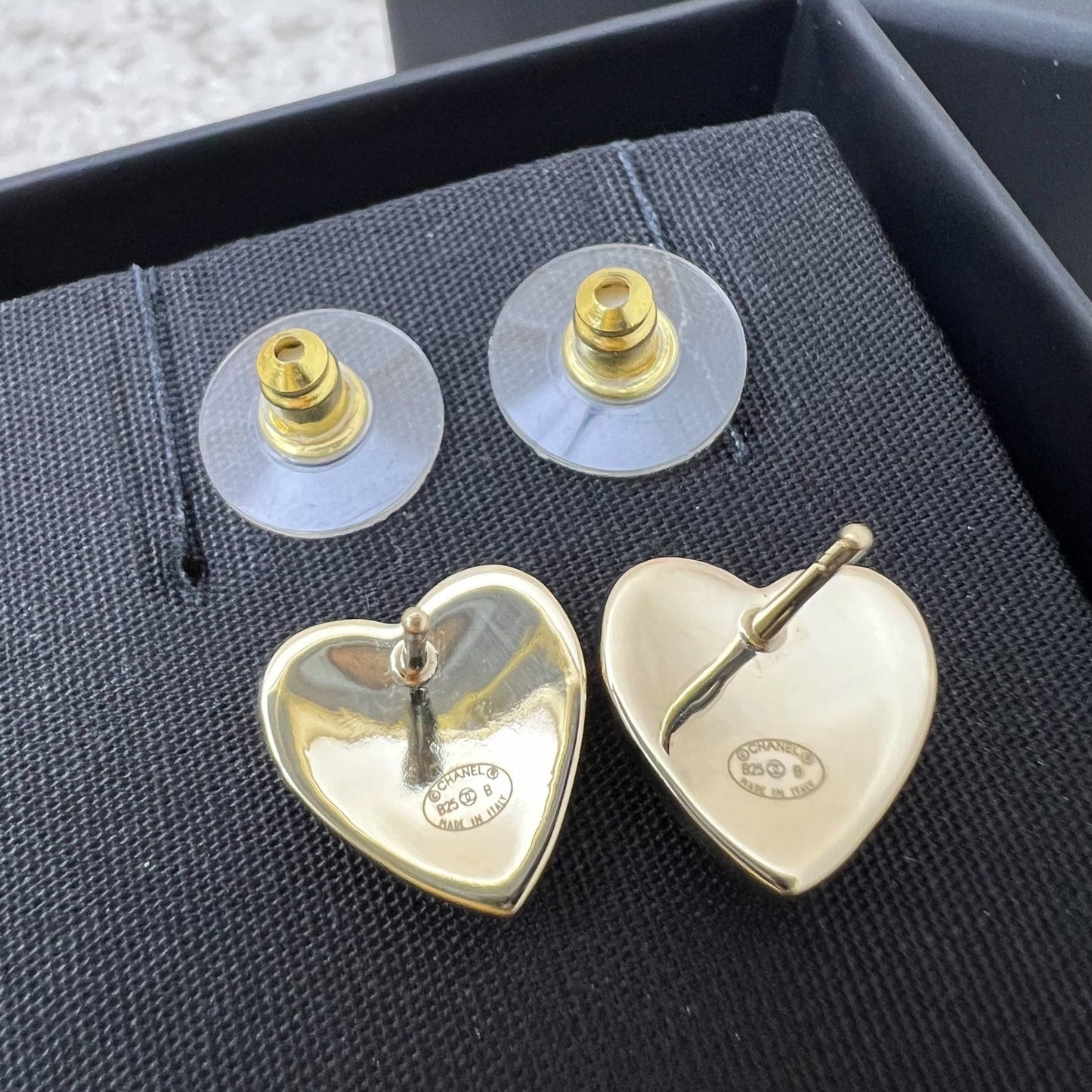 Chanel Pink Hearts Earrings and LGHW Jewelry