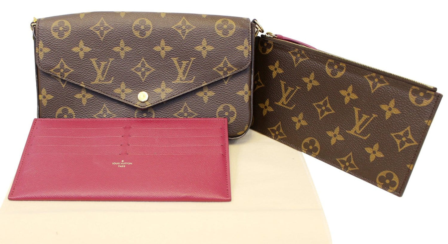 Louis Pochette Felicie Crossbody Bag Canvas Monogram