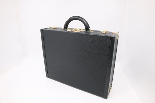Louis Vuitton President Briefcase Black Leather Epi Handbag