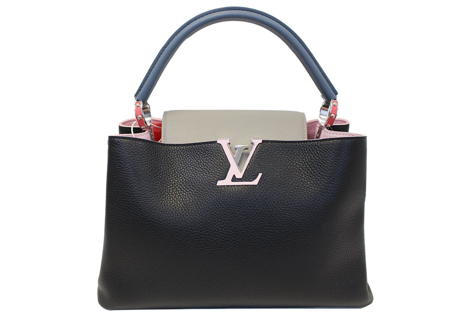Louis Taurillon Capucines Mm Bag Leather Black Travel Bag