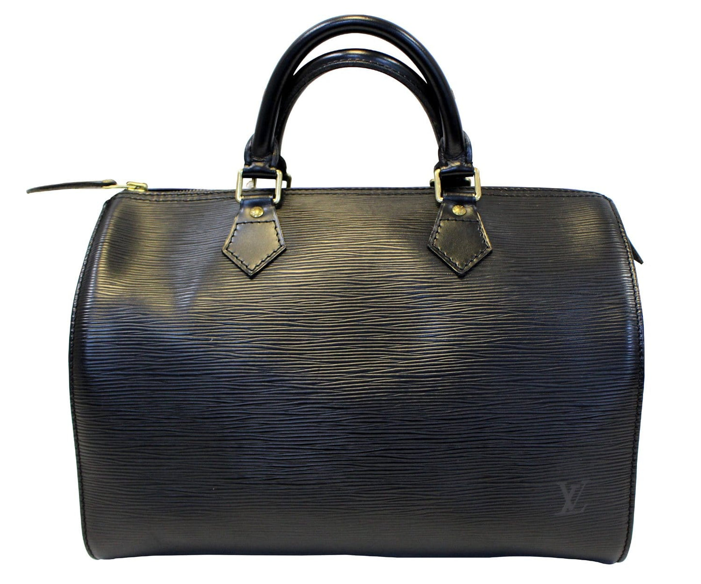Louis Handbag Epi Speedy Satchel Leather Black Travel Bag