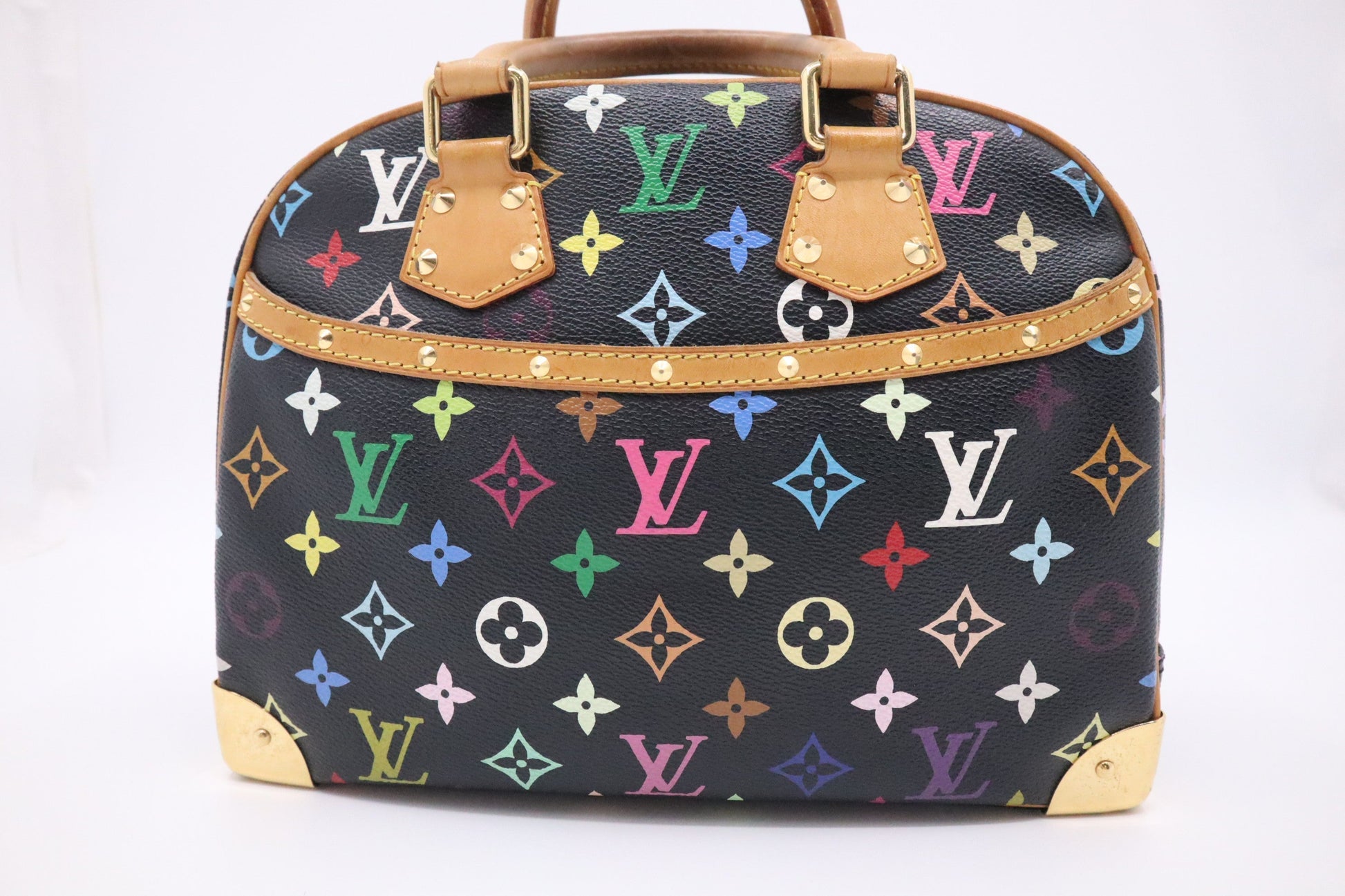 Louis Vuitton Trouville Multicolor Black Canvas Handbag