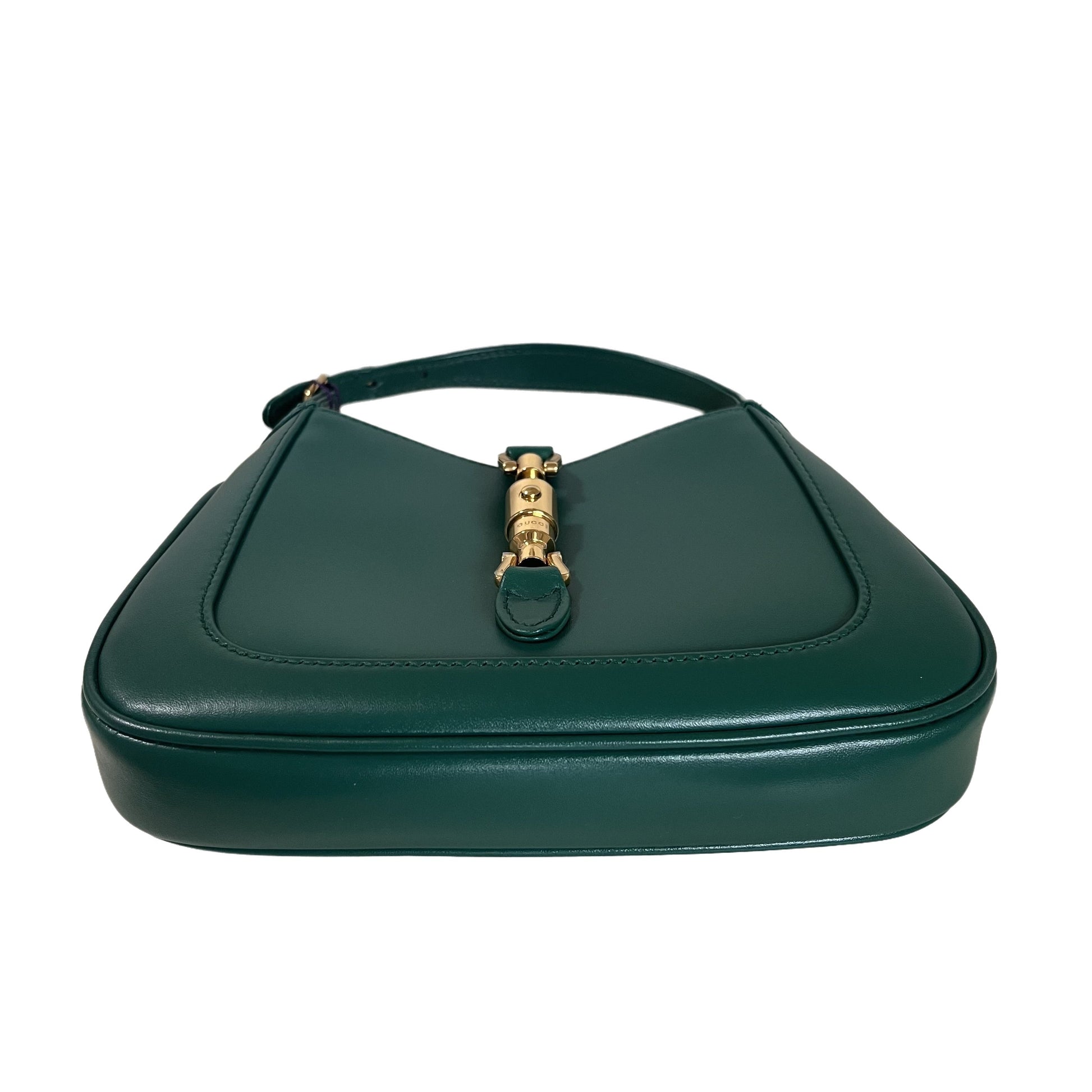 Gucci Jackie Adjustable Strap Giftable Condition Leather Green Mini Bag