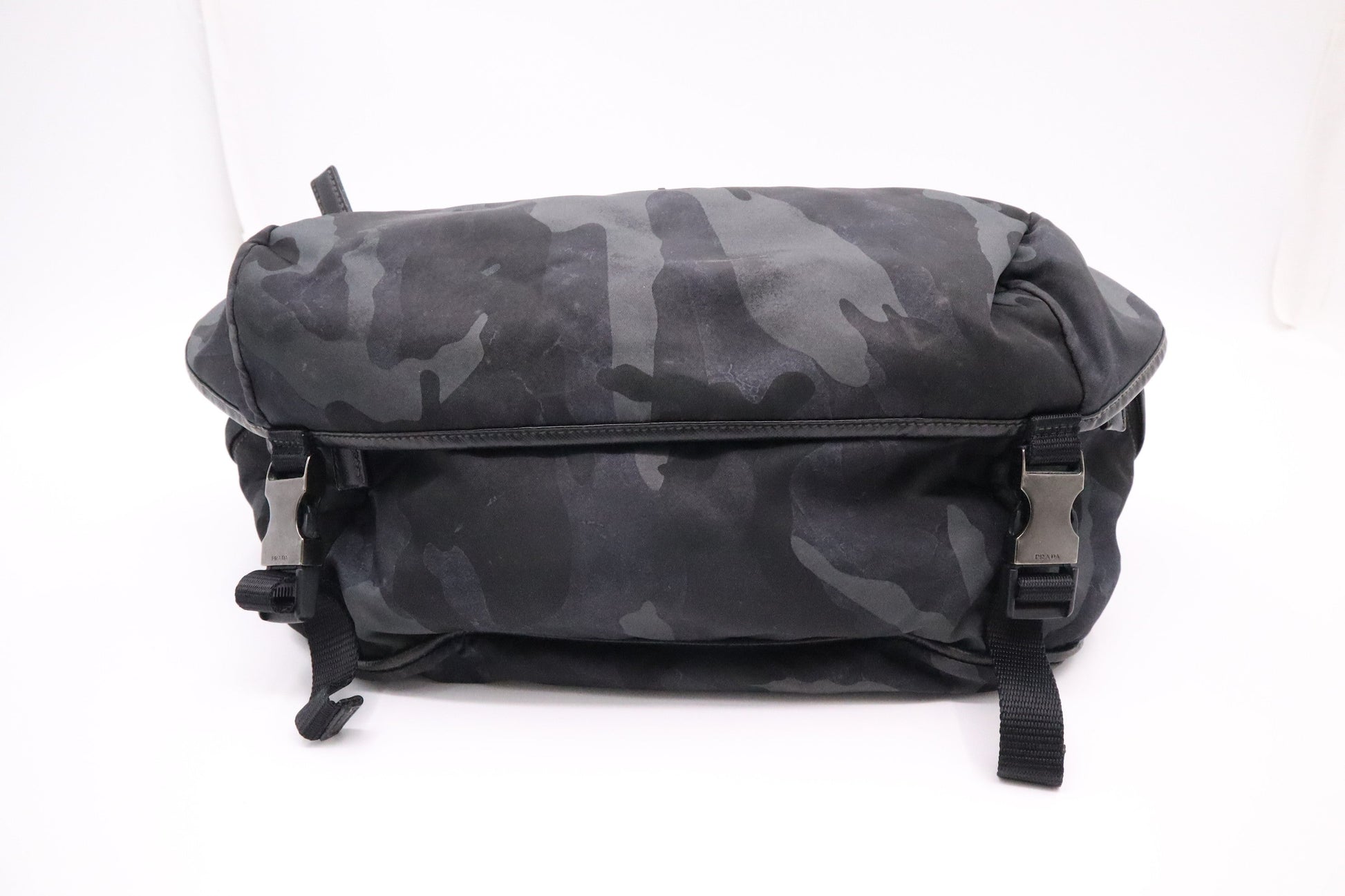 Prada Waist Bag In Camouflage Nylon Black Travel Bag