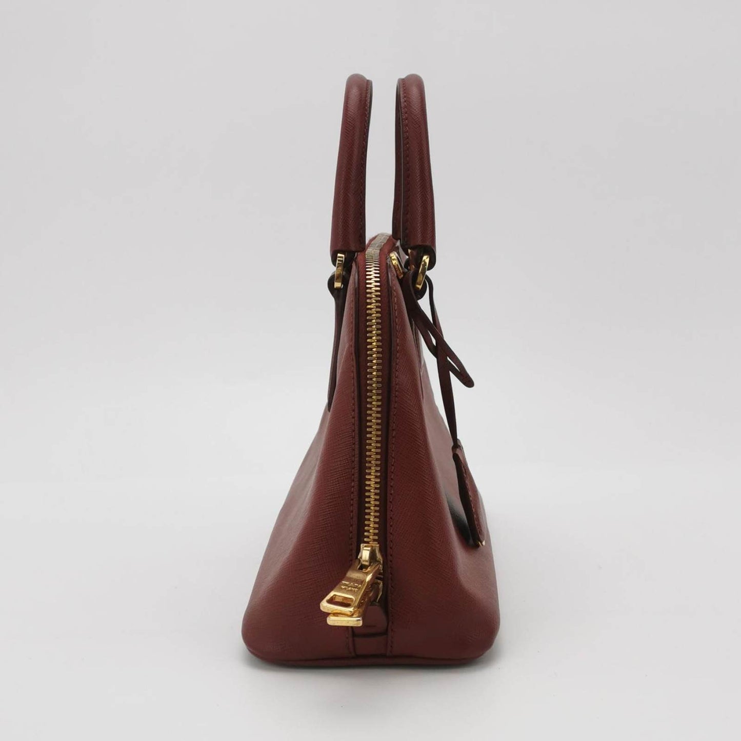 Prada Promenade Burgundy Bag Leather Small Travel Bag