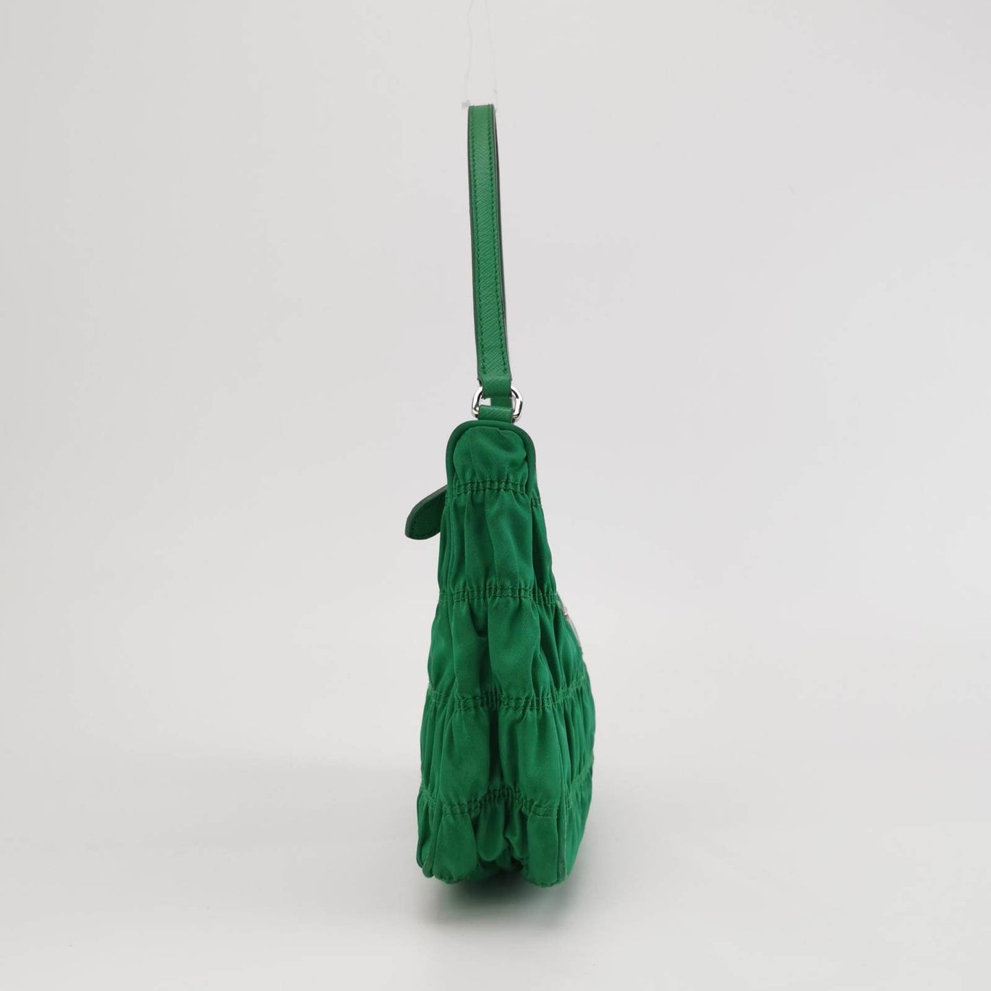 Prada Tessuto Gaufre Hobo Shoulder Bag Mint Nylon Green