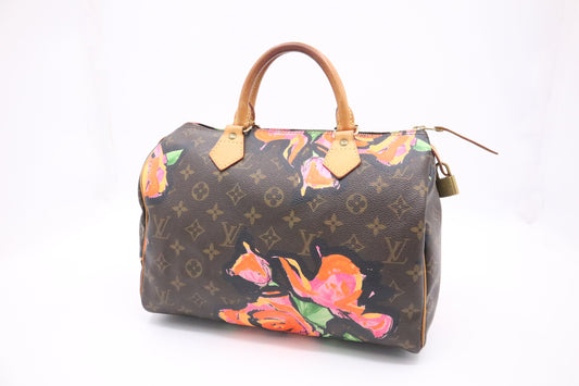 Louis Vuitton x Stephen Spro Speedy 30 Monogram Canvas Handbag