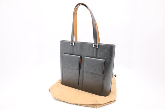 Louis Vuitton Wilwood Matte Monogram Grey Leather Handbag