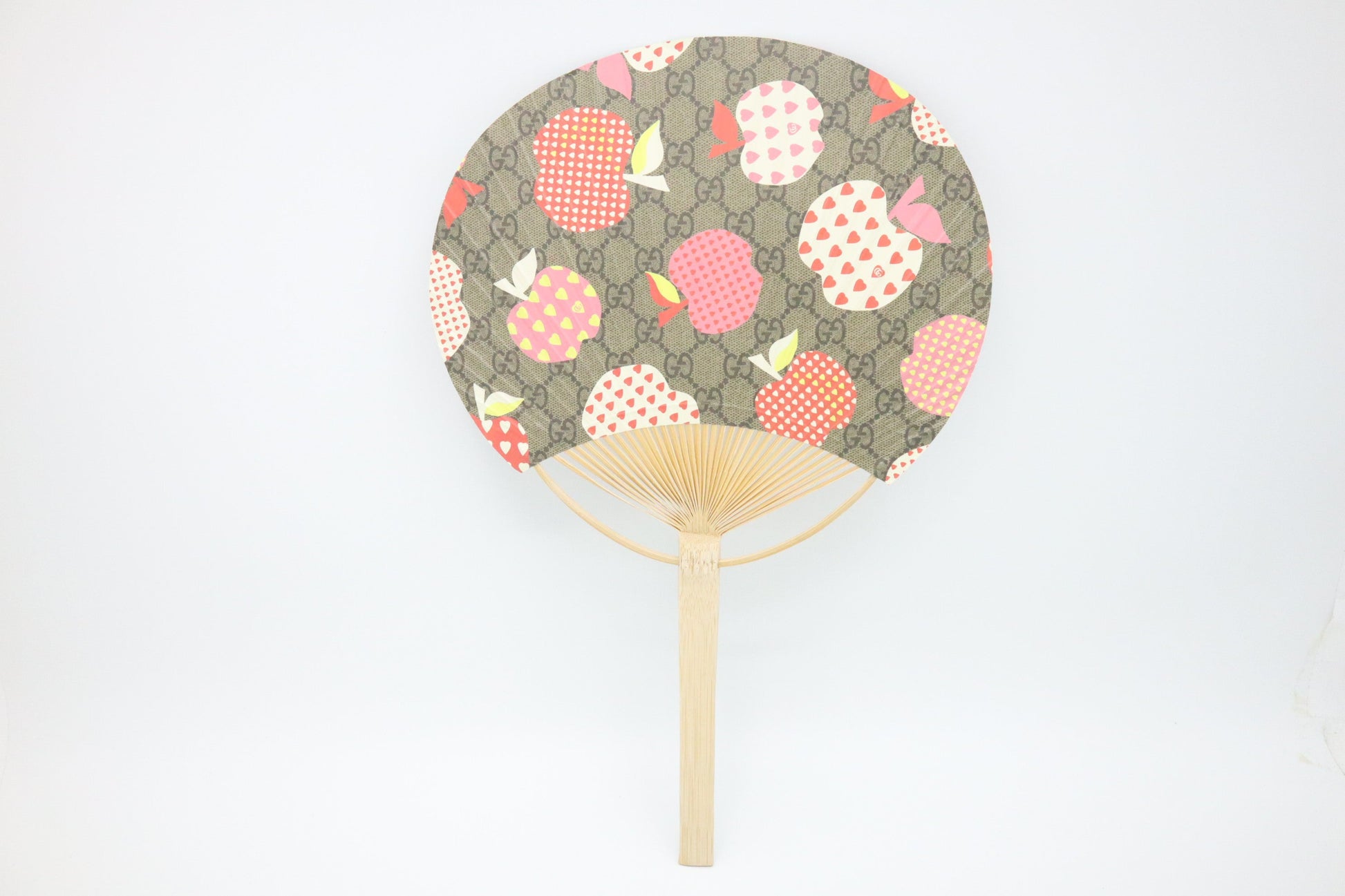 Gucci Apple Uchiwa Fan Bamboo Handbag