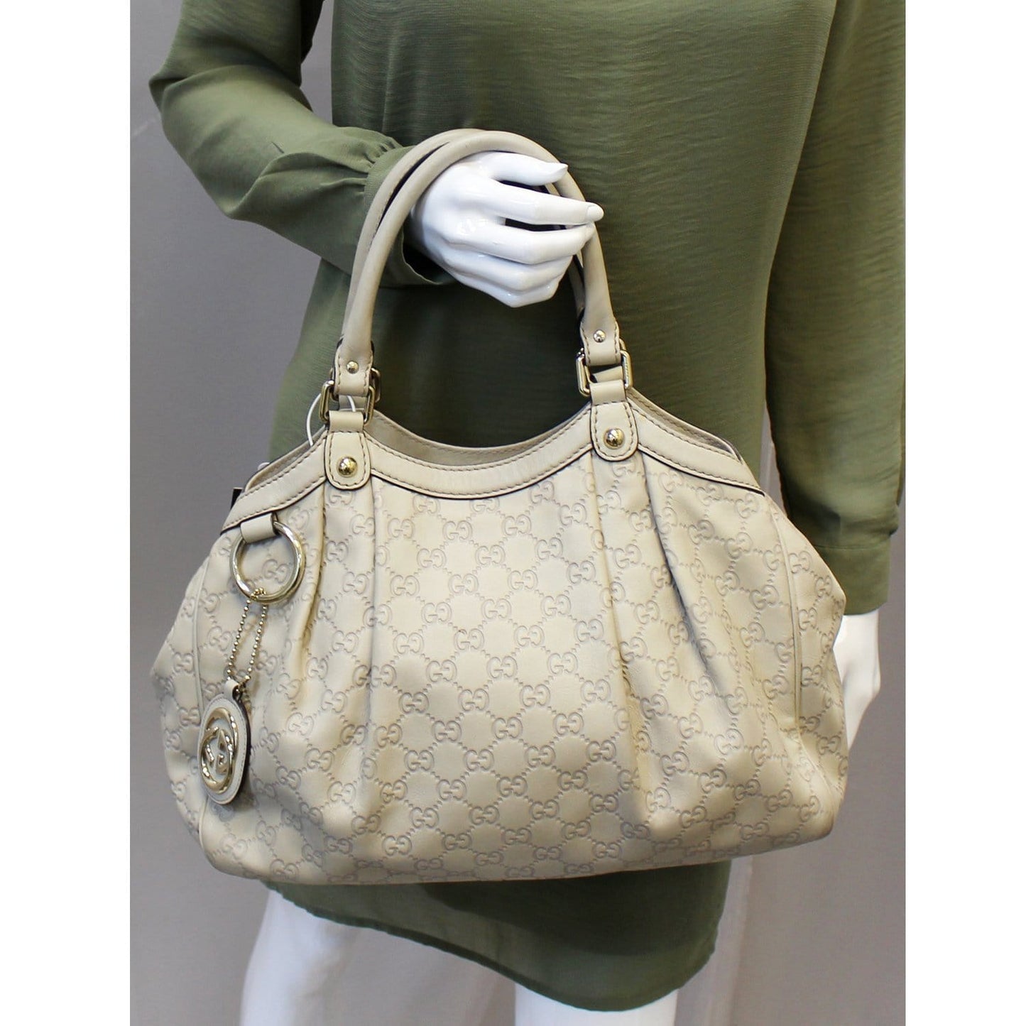 Gucci Sukey ssima Tote Bag Leather Medium Bag Tt2799
