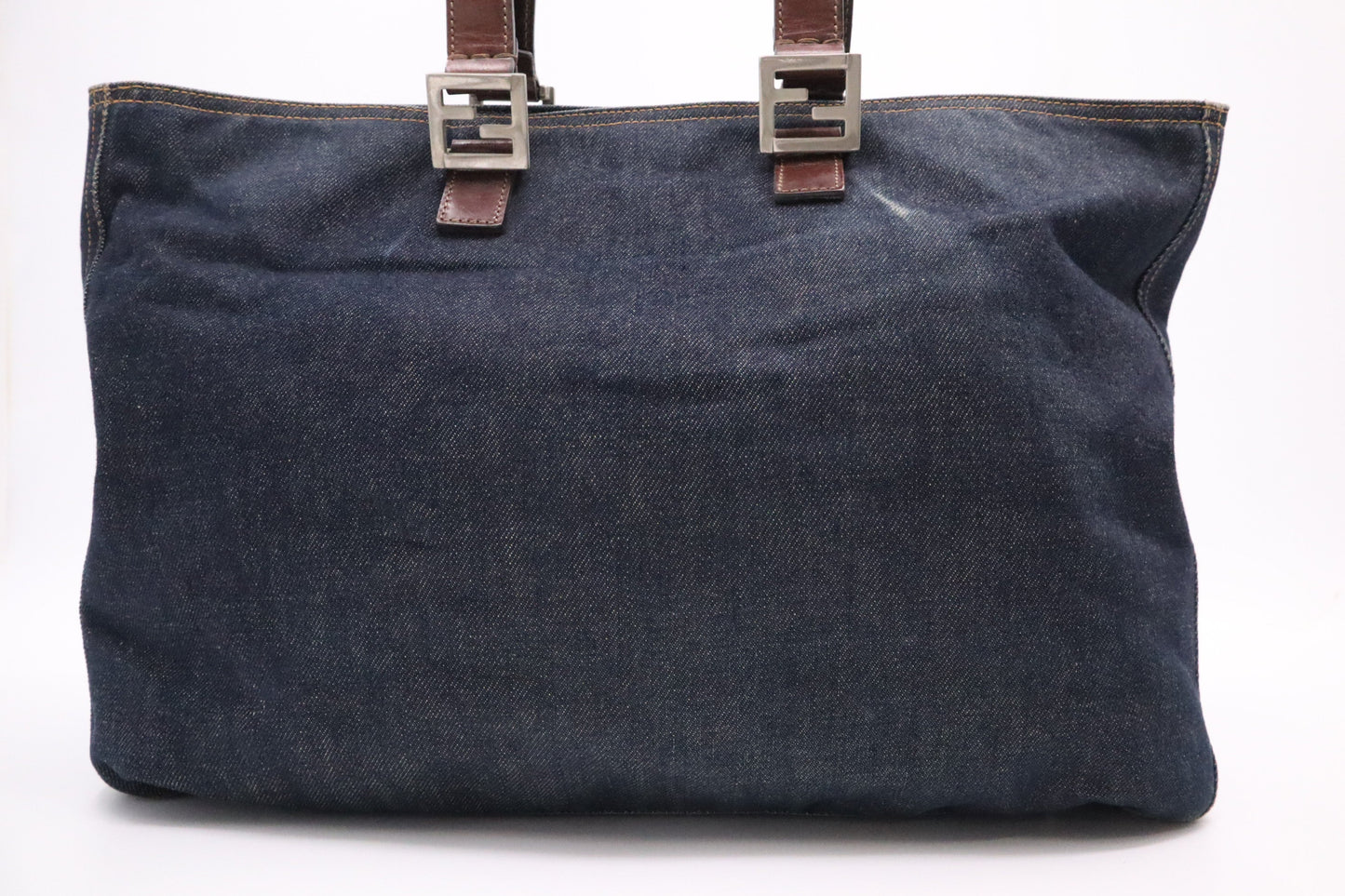 Fendi Handbag In Canvas Denim Travel Bag