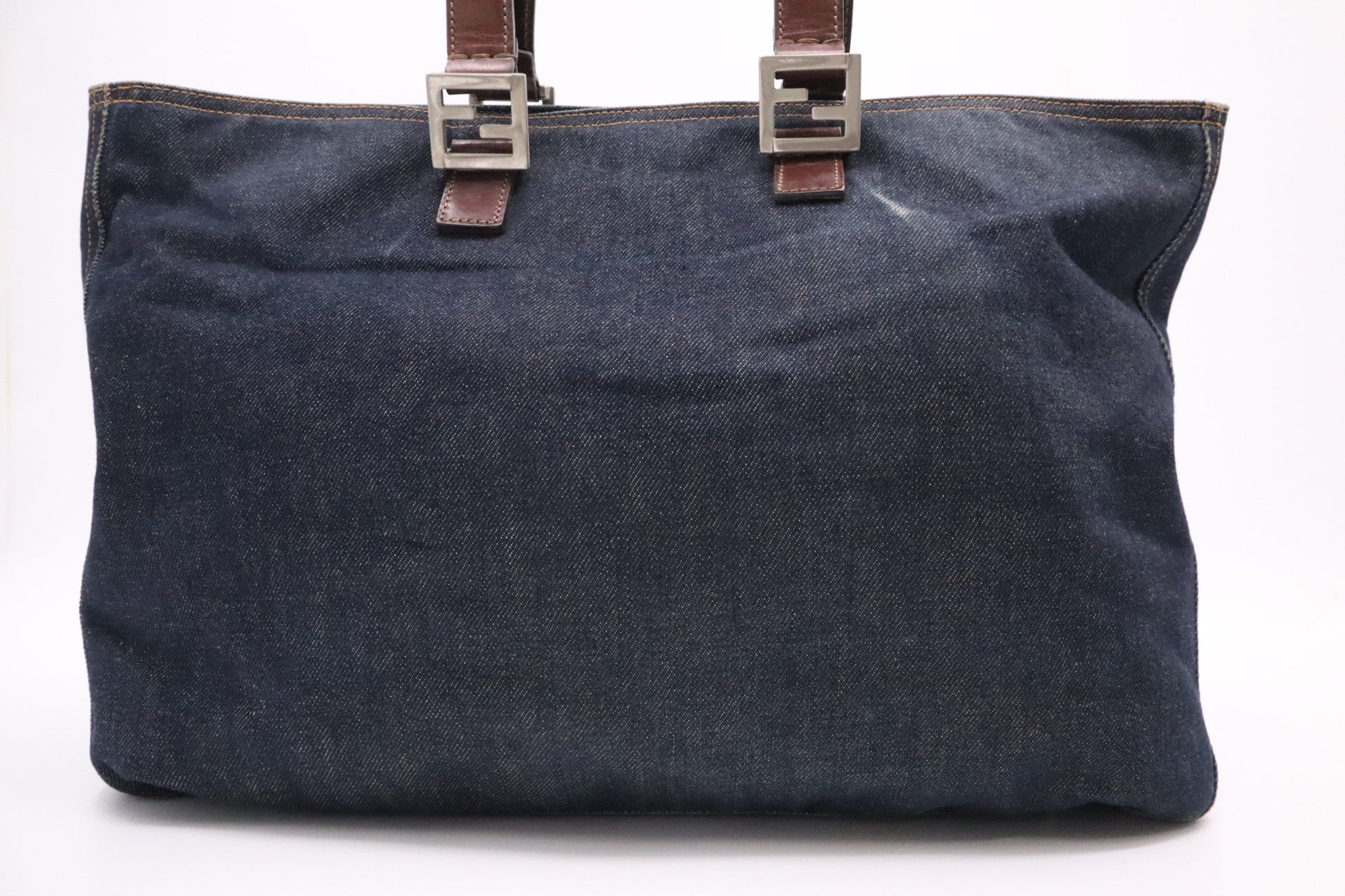 Fendi Handbag In Canvas Denim Travel Bag