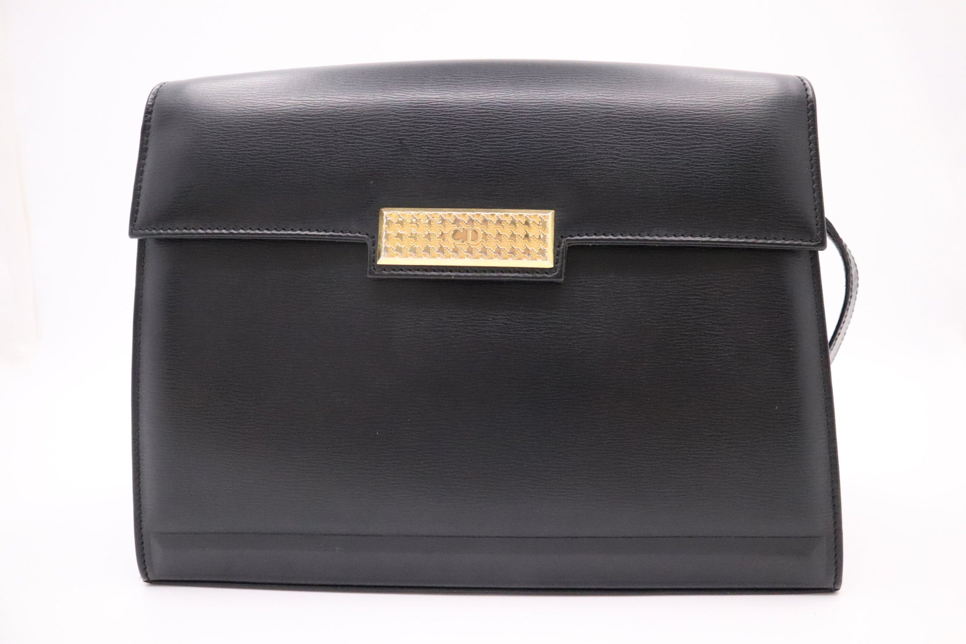 Dior Shoulder Bag In Leather Black Black Leather