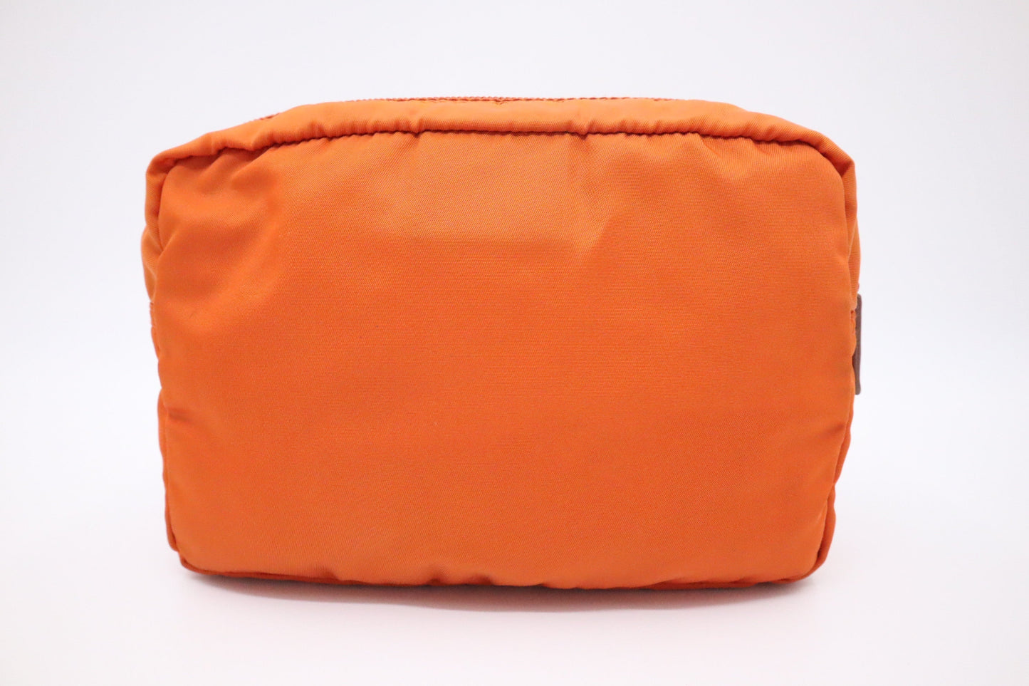 Prada Pouch In Orange Handbag Nylon Travel Bag