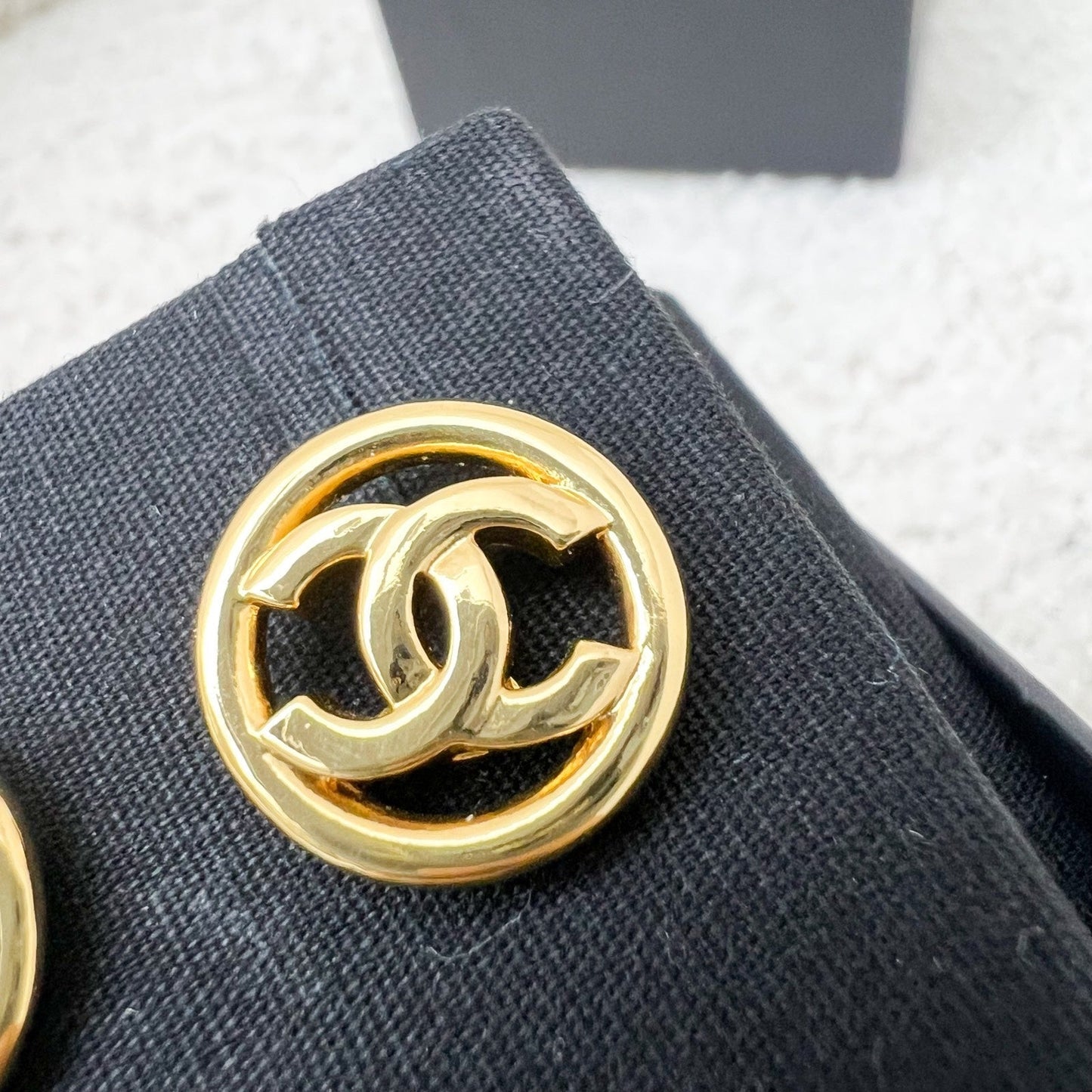 Chanel Round Earrings with CC Logo in GHW (Model: ) Jewelry