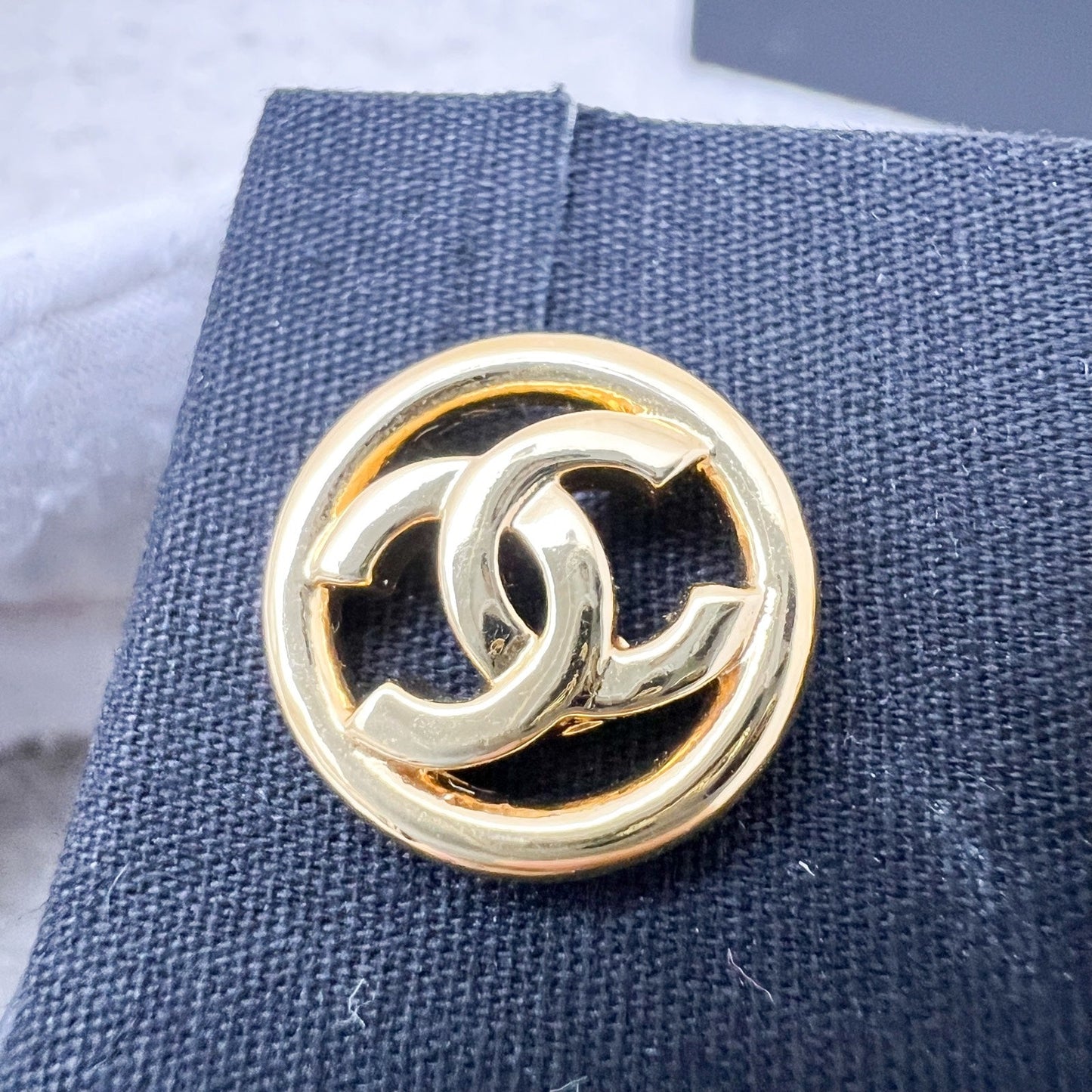 Chanel Round Earrings with CC Logo in GHW (Model: ) Jewelry