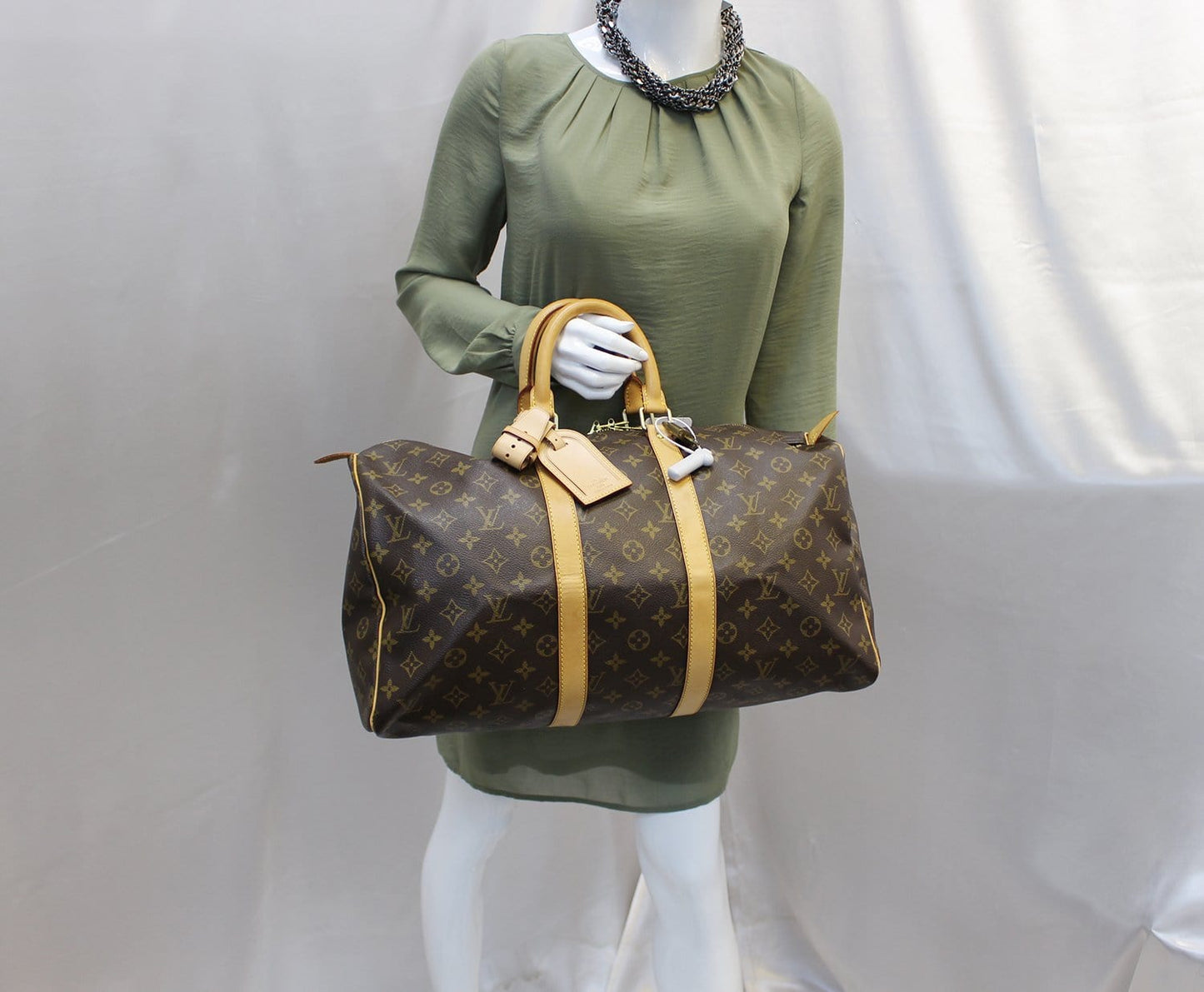 Louis Keepall Duffle Travel Bag Canvas Monogram Shoulder Bag