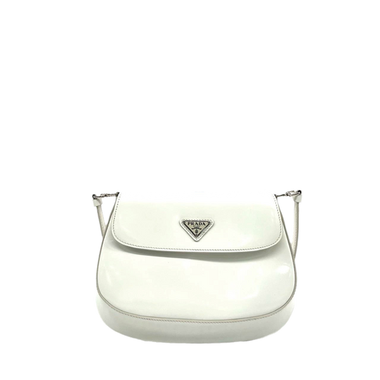 Prada Cleo Shoulder Bag Leather White