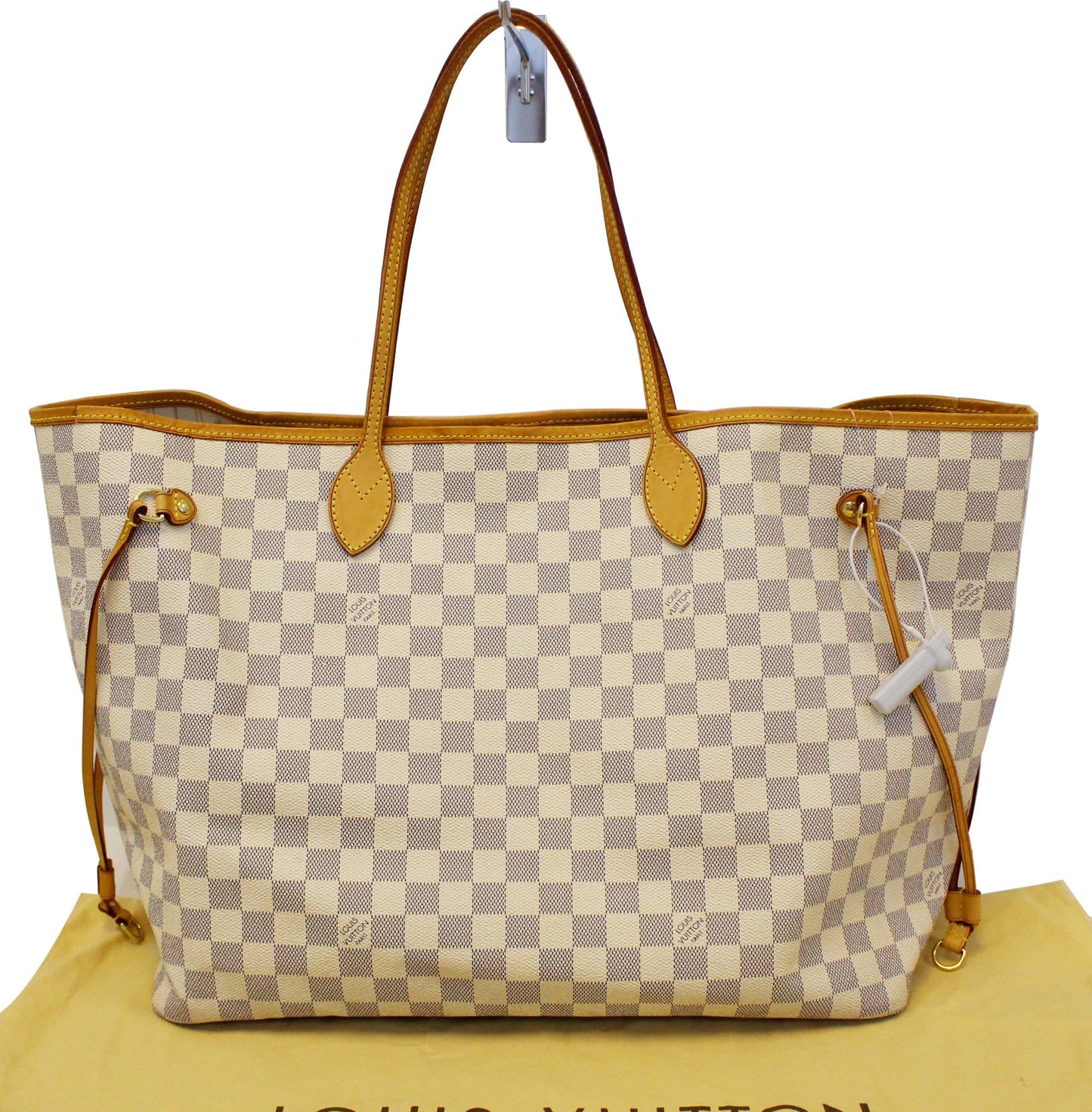 Louis Damier Azur Neverfull Gm Tote Shoulder Brown Shoulder Bag