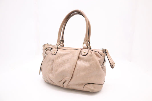 Gucci Sukey Leather Beige Shoulder Bag