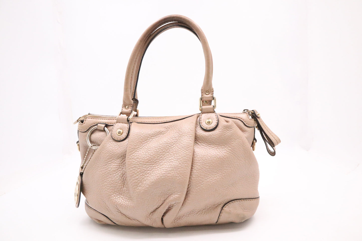 Gucci Sukey Leather Beige Shoulder Bag