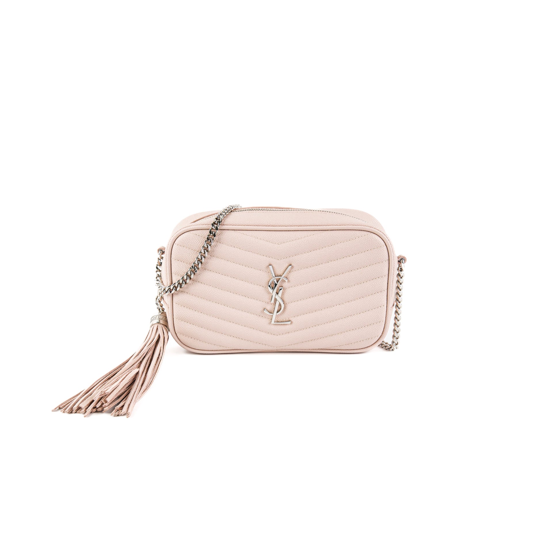 YSL Saint Laurent Lou Camera Crossbody Bag Pink Mini