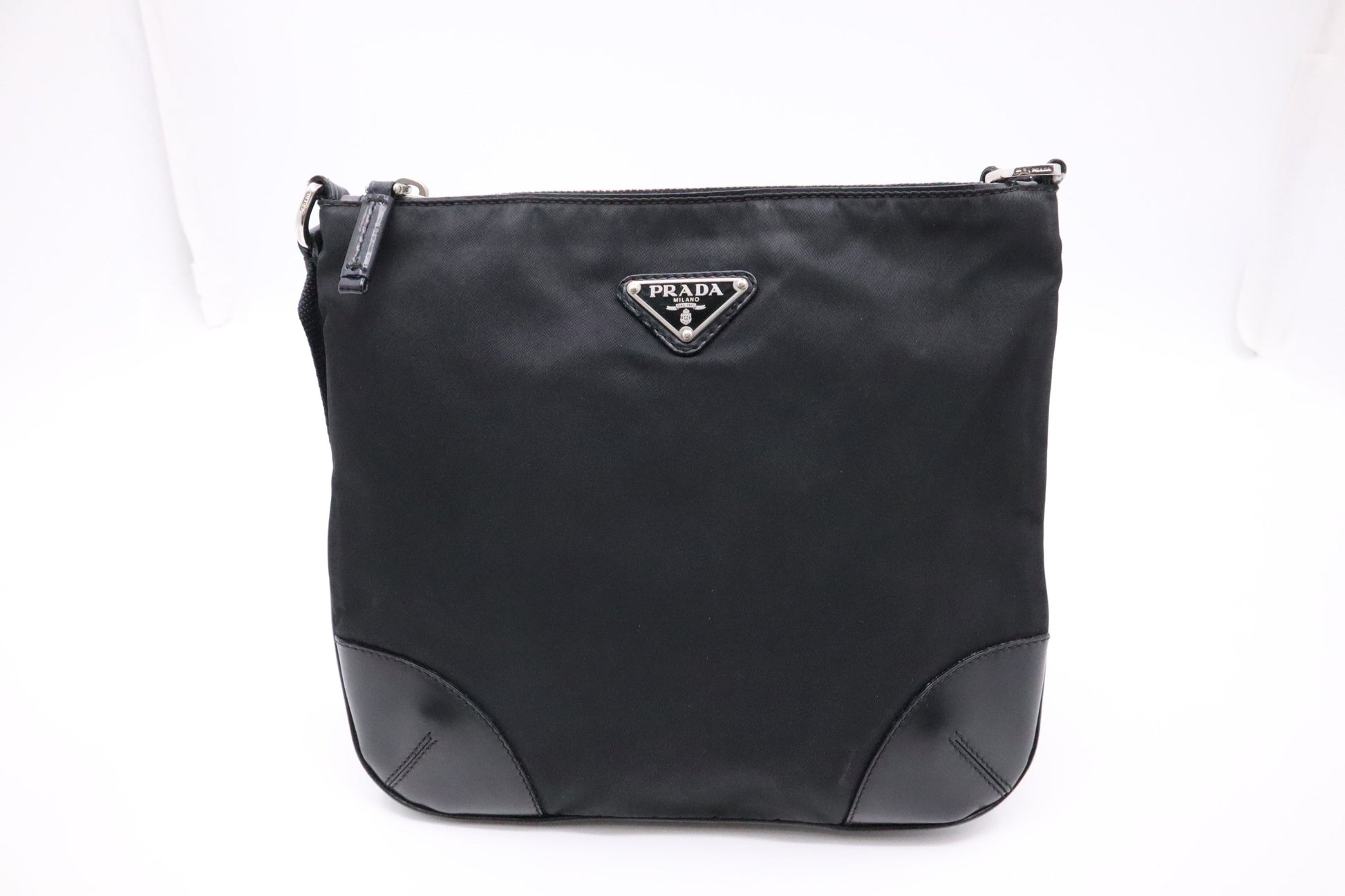 Prada Square Crossbody In Handbag Nylon Black Crossbody Bag