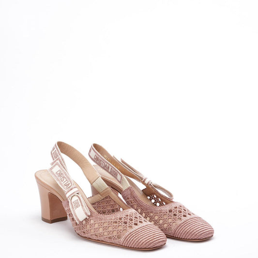 Dior Sling Bag J'A Nude Slingback Pumps 38D Pink Shoes