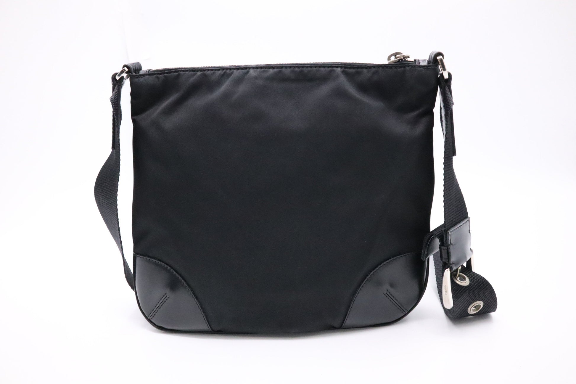 Prada Square Crossbody In Handbag Nylon Black Crossbody Bag