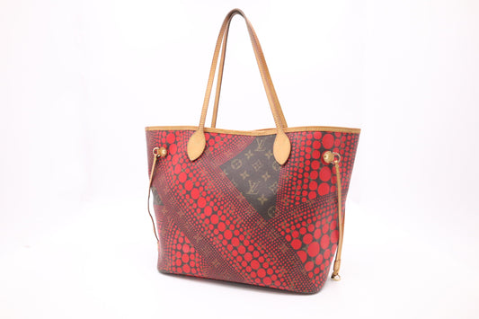 Louis Vuitton x Yayoi Kusama Rouge Neverfull Monogram Canvas Tote Bag