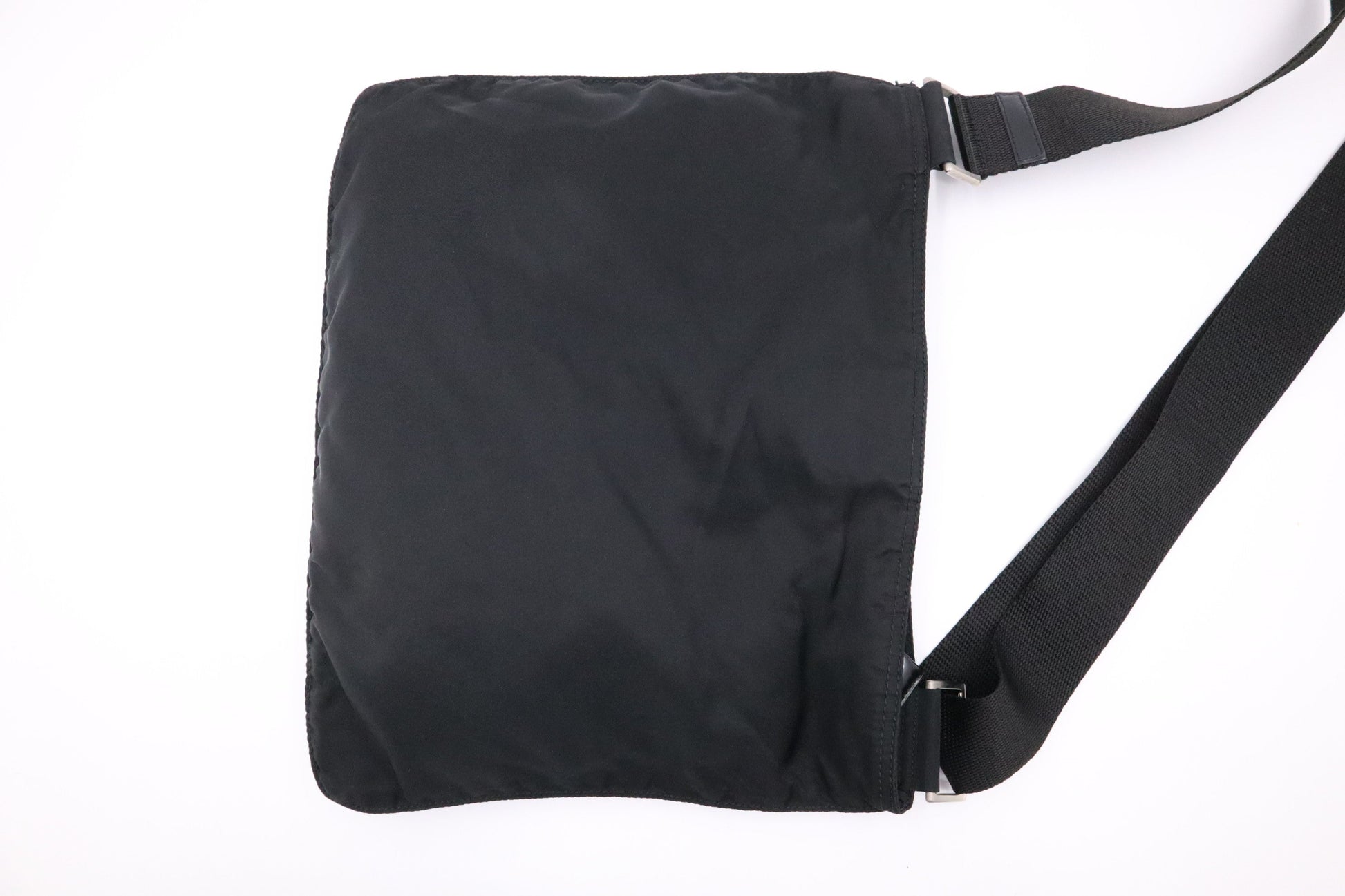 Prada Flat Crossbody In Handbag Nylon Black Shoes