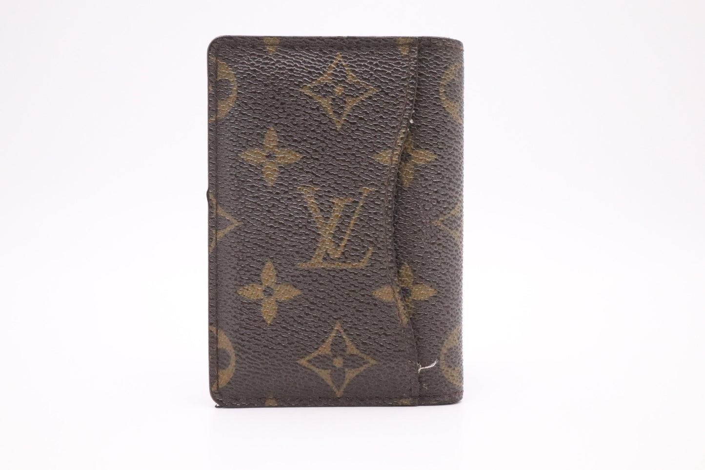 Louis Vuitton Porte Cartes Pass Vertical Card Holder Monogram Wallet Case