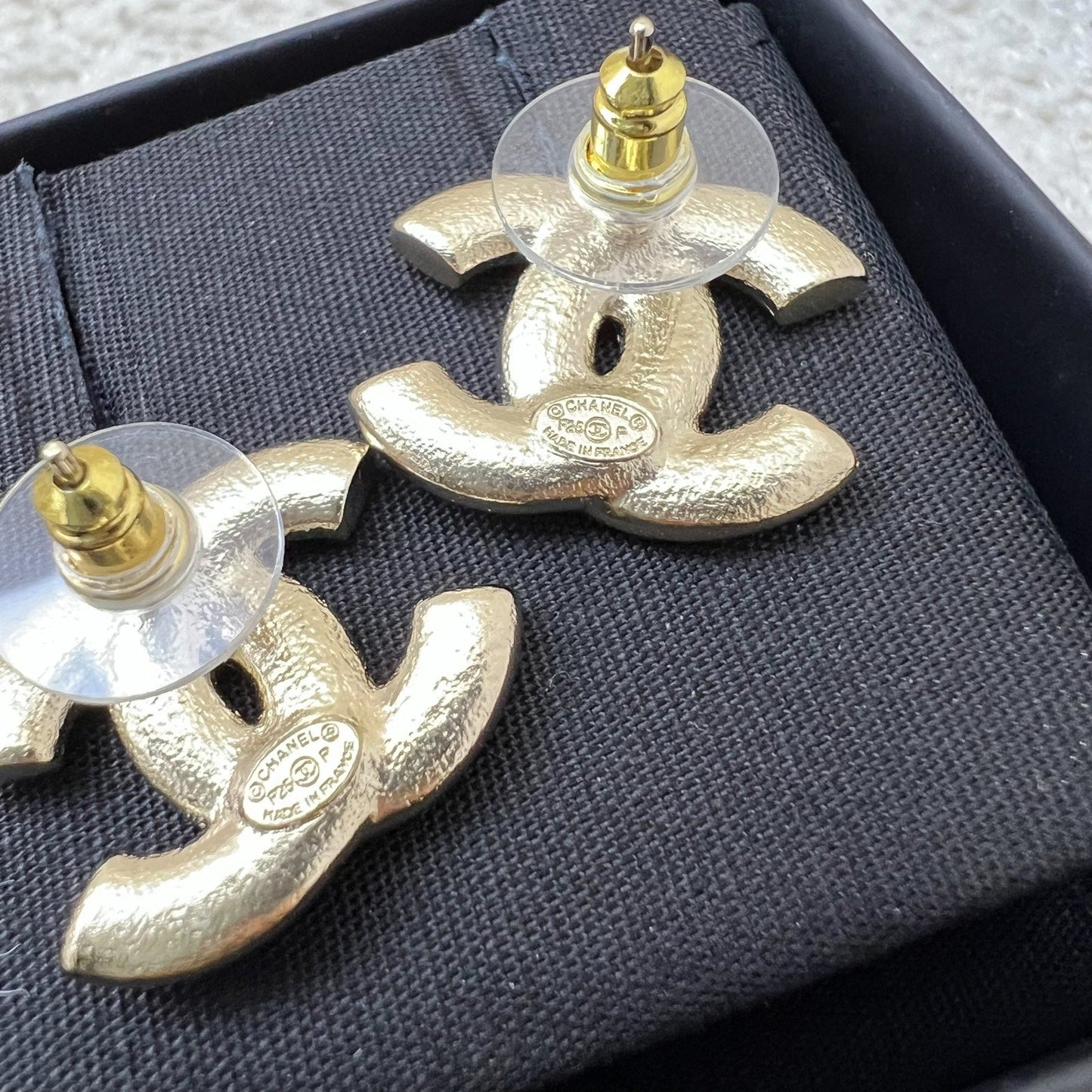Chanel CC Logo Earrings with Diamantes in LGHW Jewelry