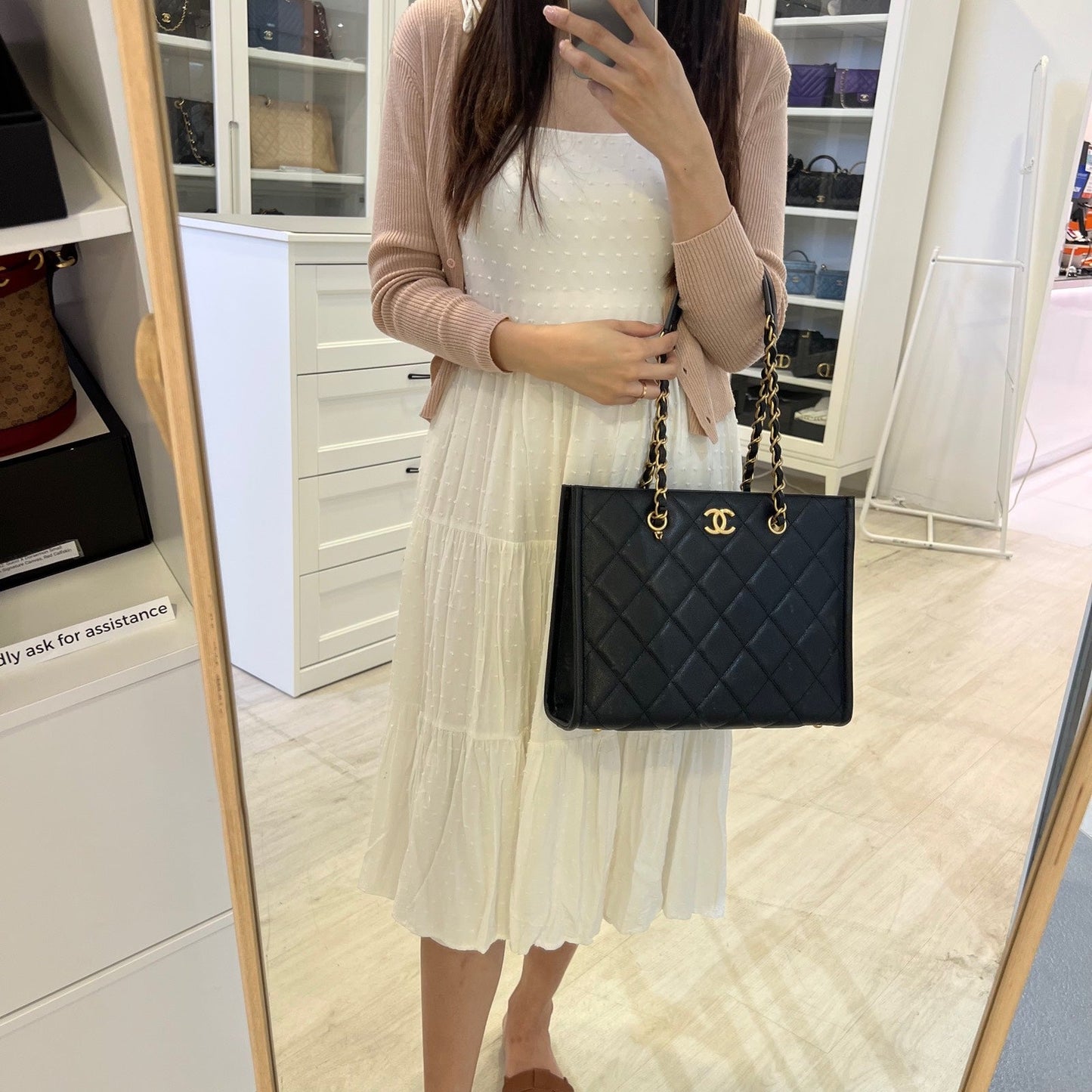 Chanel "2-in-1" Small Tote in Black Caviar and AGHW (Model: )