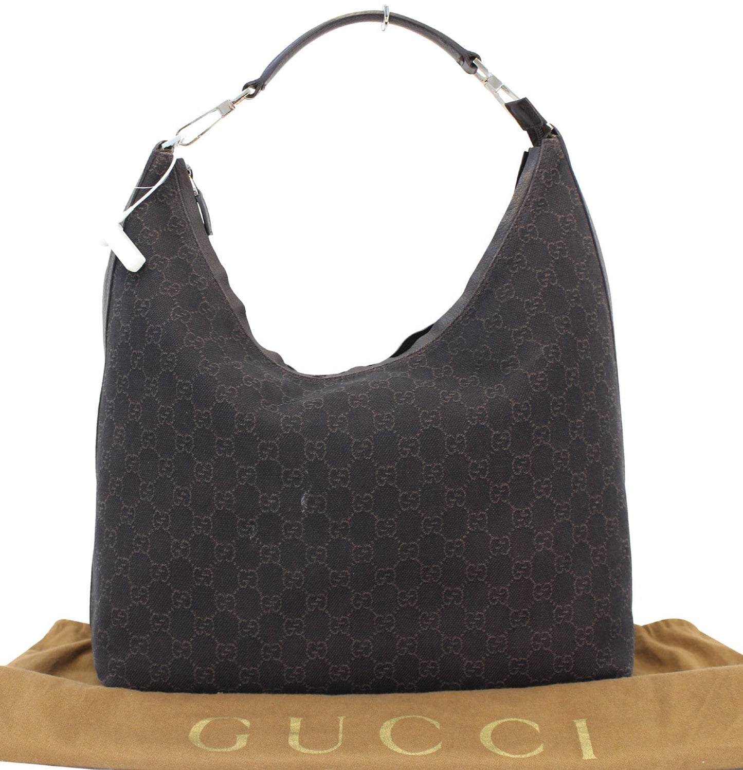 Gucci Hobo Dark Satchel Bag Denim Monogram Travel Bag