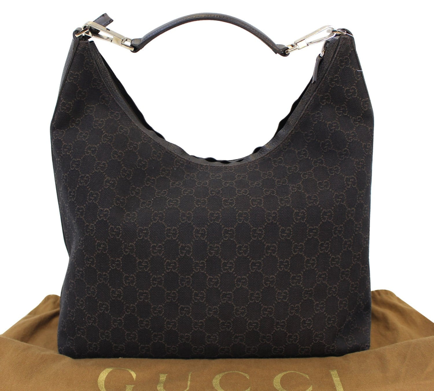 Gucci Hobo Dark Satchel Bag Denim Monogram Travel Bag